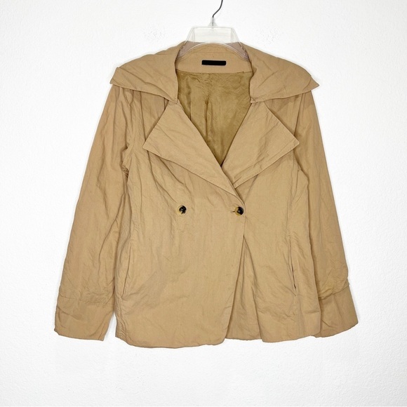 Peter O. Mahler Cotton Steel Trench Single Breast Jacket Quiet Luxury Old Money - Picture 1 of 14